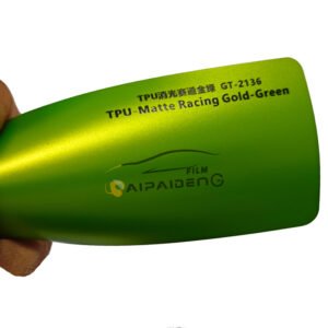 Wholesale PPF Film Rolls TPU UV Proof Self Healing Anti Scratch Color Changing Matte Metal Racing Gold Green 7.5mil Thick Body