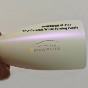 Matte White Turning Purple TPU Color Changing PPF Ceramic Coating 1.52*15m Car Body Wrapping Film