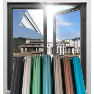 Custom Size Solar Mirror Reflective Glass Tinted Insulation UV Protection Tint One Way Vision Home Office Car Window Film