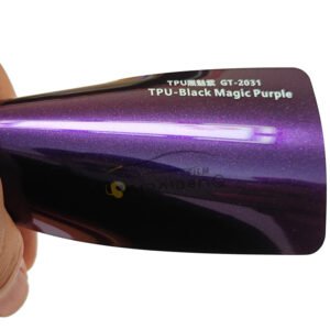 TPU Self-Adhesive Glossy Black for Purple PPF Film 7.5mil Luxury Full Car Wrap Anti-Scratch UV/Infrared Protection Color